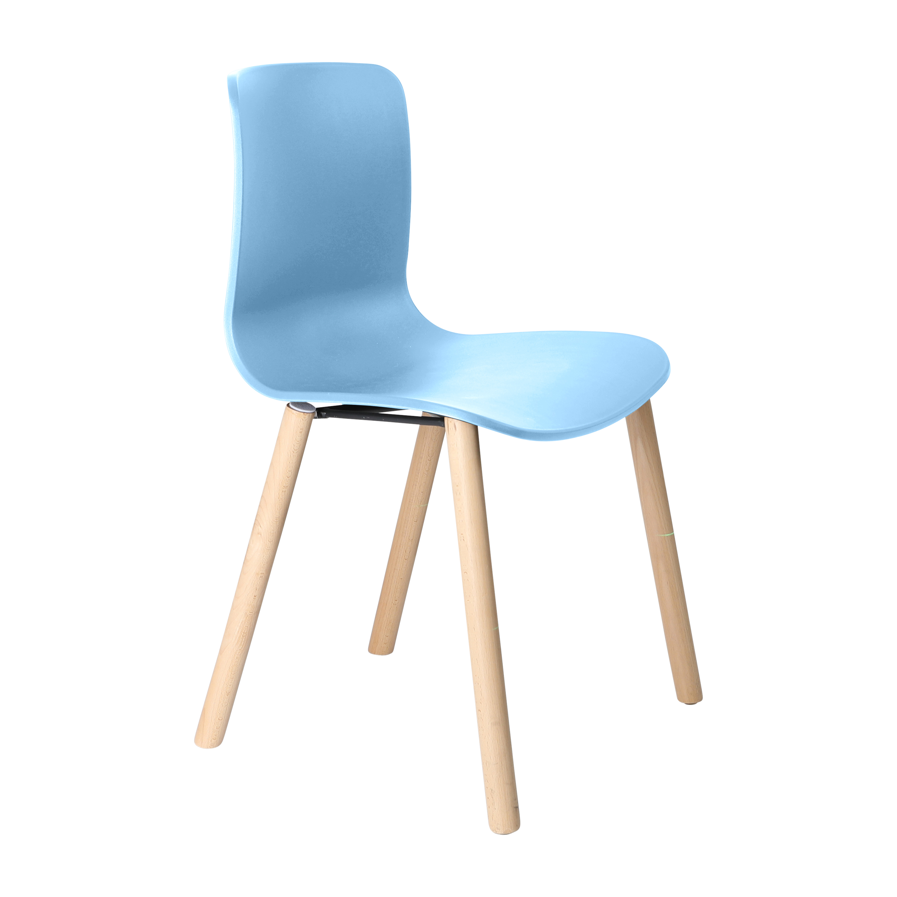 Acti Chair (Pale Blue / 4-leg Timber Frame)